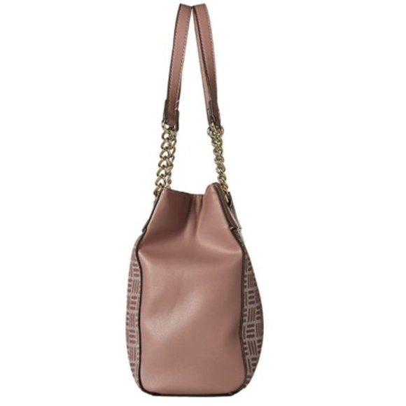 Anne Klein Womens Lion Logo Chain Tote Triple Compartment - Picture 3 of 3